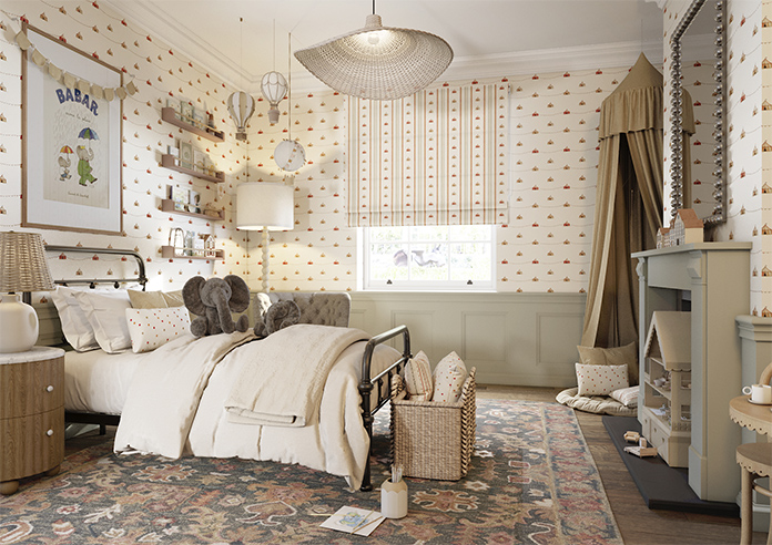 May Day, Tent Stripe Spice - Twist&Fit Roman Blind - Image 6